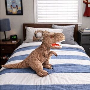 JURASSIC WORLD Raging T Rex Plush Dinosaur Cuddle Pillow 22"